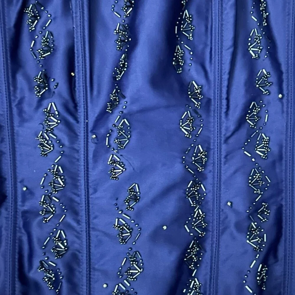Fredericks of Hollywood Blue/Purple Beaded Corset Size Large